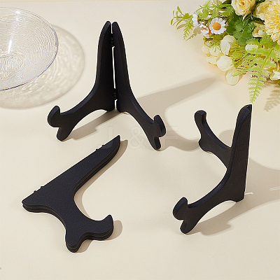 10Pcs Foldable ABS Plastic Chinese Fan Display Easels ODIS-GO0001-10-1