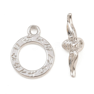 Brass Toggle Clasps KK-G548-42P-03-1