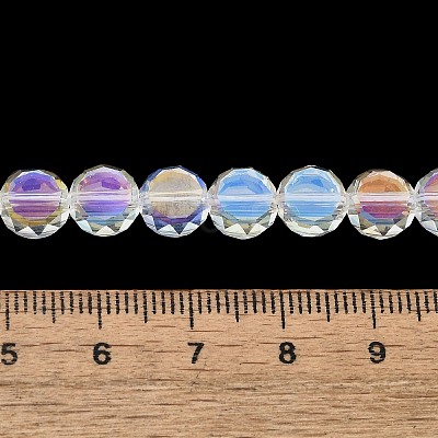 Electroplate Glass Beads Strands EGLA-L045-G-AB01-1