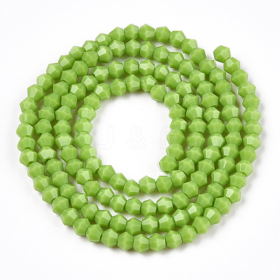 Opaque Solid Color Imitation Jade Glass Beads Strands EGLA-A039-P2mm-D21-1