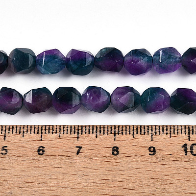 Dyed Natural White Jade Beads Strands G-T139-8mm-45C-1
