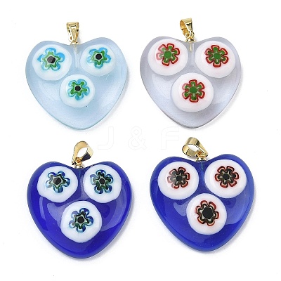 Handmade Lampwork Pendants LAMP-D006-04G-1