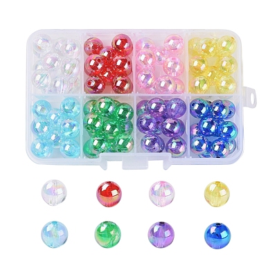 8 Colors Eco-Friendly Transparent Acrylic Beads MACR-X0020-04-10mm-1