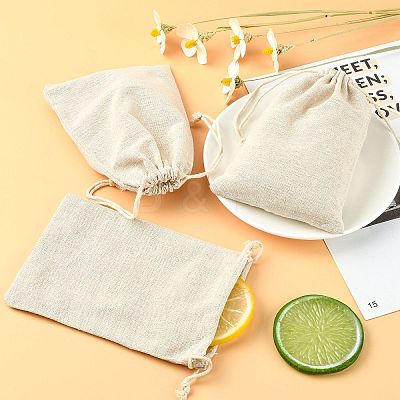 Cotton Packing Pouches Drawstring Bags X-ABAG-R011-13x18-1