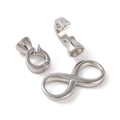 Brass Fold Over Clasps KK-U016-20P-1
