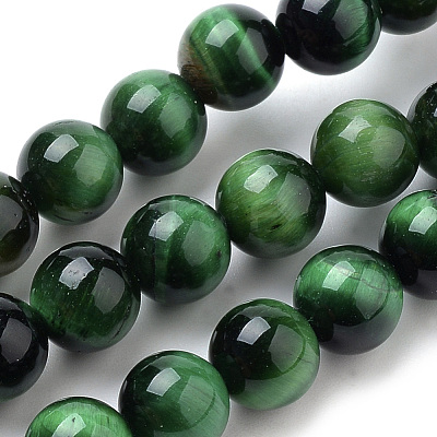 Natural Tiger Eye Beads Strands G-S259-03C-10mm-1