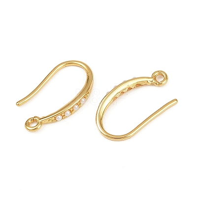 Brass Earring Hooks KK-B137-15G-01-1