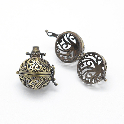 Brass Rack Plating Cage Pendants LS-KK-F722-64AB-RS-1