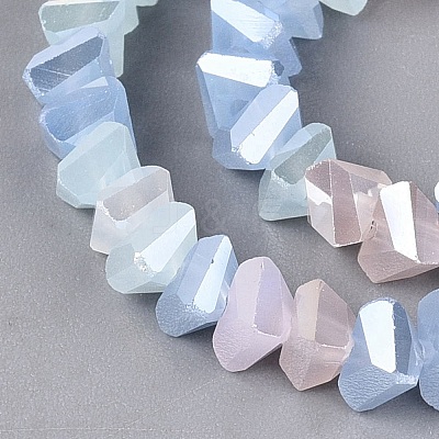 Electroplate Imitation Jade Glass Beads Strands EGLA-Q135-03A-A01-1