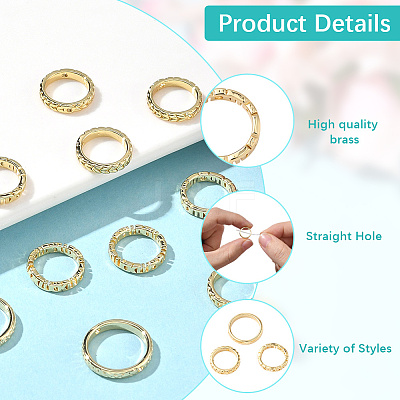 18Pcs 3 Style Brass Bead Frame KK-BBC0019-30-1