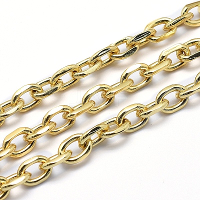 Eco-Friendly Brass Cable Chains KK-P155-53G-NR-1