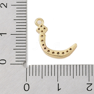 Rack Plating Brass Micro Pave Clear Cubic Zirconia Pendants KK-A224-03D-G-1