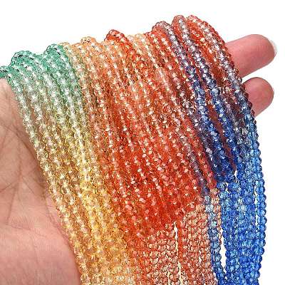 Transparent Painted Glass Beads Strands DGLA-A034-T3mm-A02-1