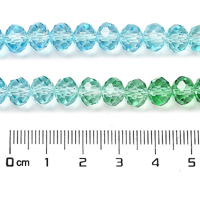 Transparent Painted Glass Beads Strands X1-DGLA-A034-T6mm-A17-1