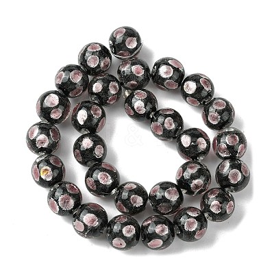 Handmade Silver Sand Lampwork Beads Strands LAMP-A003-01D-1
