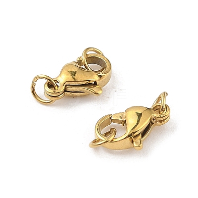 Ion Plating(IP) 304 Stainless Steel Lobster Claw Clasps STAS-A097-03B-G-1
