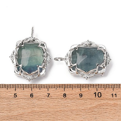 Natural Colorful Fluorite Pendants G-I381-01P-02-1