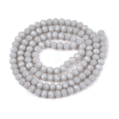 Opaque Solid Color Imitation Jade Glass Beads Strands EGLA-A044-P3mm-D19-1