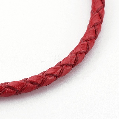 Braided Leather Cord Bracelet Making MAK-L018-05B-1