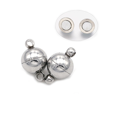 Brass Magnetic Clasps with Loops KK-M058-P-1