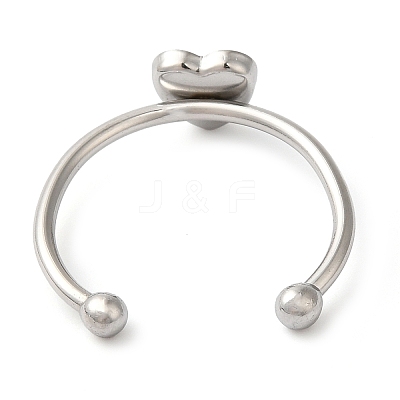Non-Tarnish 304 Stainless Steel Open Cuff Ring Components STAS-I306-01P-1
