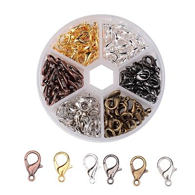 1 Box 240PCS 6 Colors Zinc Alloy Lobster Claw Clasps Jewelry Making Findings PALLOY-X0012-B-1