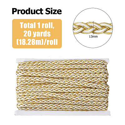 Polyester Braided Lace Ribbons OCOR-WH0105-181B-1