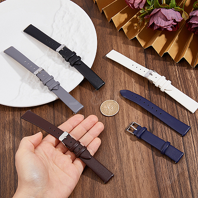 5 Bags 5 Colors PU Leather Watch Band FIND-FH0017-63B-1