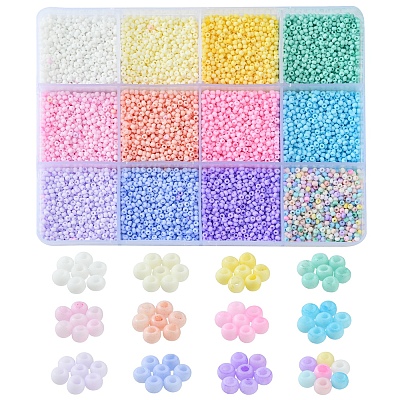 180G 12 Colors 13/0 Glass Seed Beads SEED-YW0002-10-1