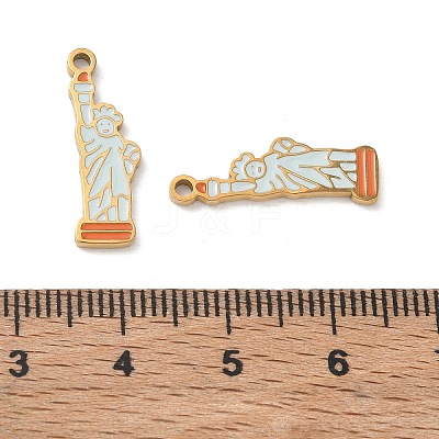 Independence Day 304 Stainless Steel Enamel Pendants SA-CBA7876-08G-1