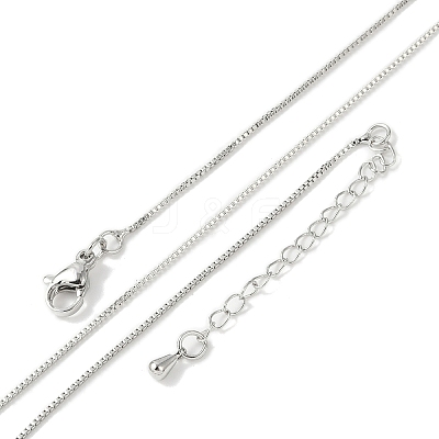Brass Box Chain Necklaces for Women NJEW-D302-41P-1