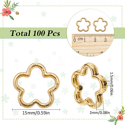 100Pcs Tibetan Style Alloy Bead Frames FIND-SC0011-52A-1