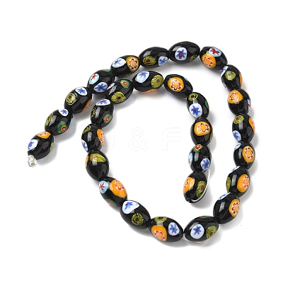 Handmade Millefiori Glass Beads LAMP-U004-02G-1
