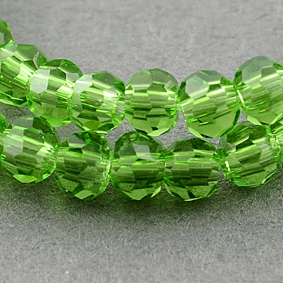 Transparent Glass Bead Strands GLAA-R136-4mm-05-1
