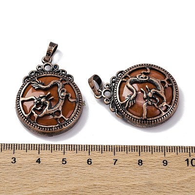 Natural Red Jasper Pendants G-A241-02R-14-1