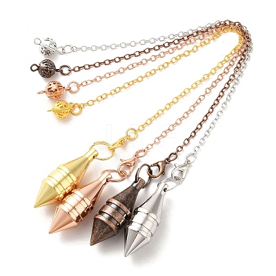Rack Plating Brass Dowsing Pendulum Big Pendants KK-H444-02-1