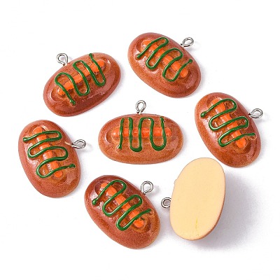 Resin Pendants RESI-WH0014-37-1