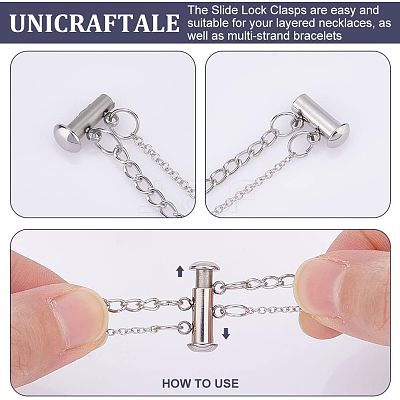 304 Stainless Steel Clasps Sets STAS-UN0010-94P-1
