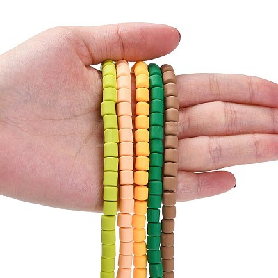 Polymer Clay Bead Strands CLAY-T001-C-1