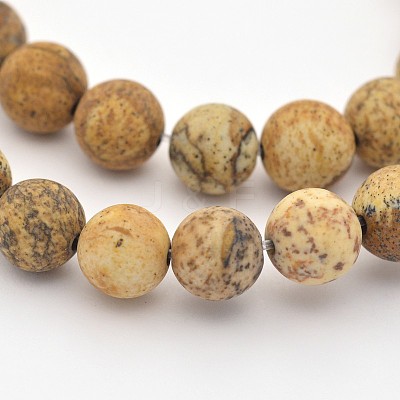 Natural Picture Jasper Beads Strands G-D659-6mm-1