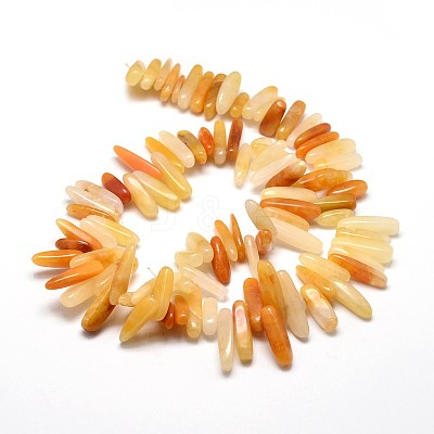 Natural Topaz Jade Nuggets Beads Strands LS-G-E271-56-1