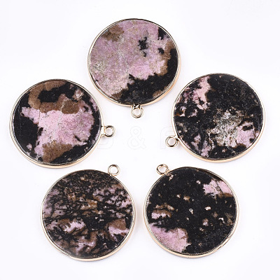 Natural Rhodonite Pendants G-T112-24J-1