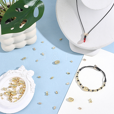 80Pcs 8 Styles Brass Beads KK-BBC0022-35-1