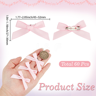 60Pcs Satin Brooches JEWB-SC0001-83-1