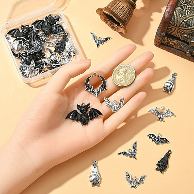 36Pcs 9 Styles Alloy Pendants FIND-YW0006-92-1