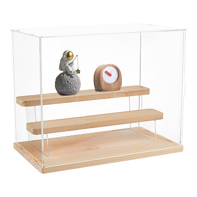 3-Tier Rectangle Clear Acrylic Minifigures Display Boxes ODIS-WH0017-104A-1