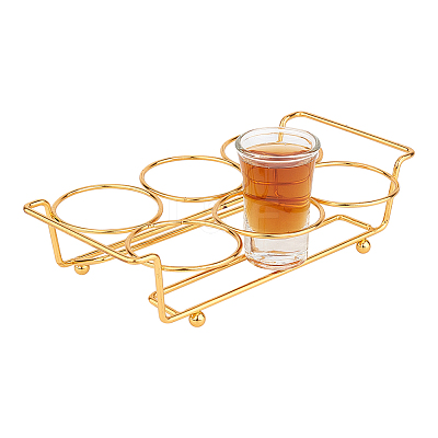 6-Hole Iron Glass Holder Display Racks ODIS-WH0025-72-1