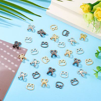 15Sets 3 Colors Alloy Waist Extender Hooks & Eyes Clasps DIY-TA0012-28-1