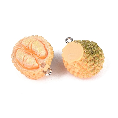 Opaque Resin Imitation Fruit Pendants RESI-Q232-07A-1