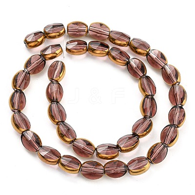Electroplate Transparent Glass Beads Strands EGLA-G037-03A-HP05-1